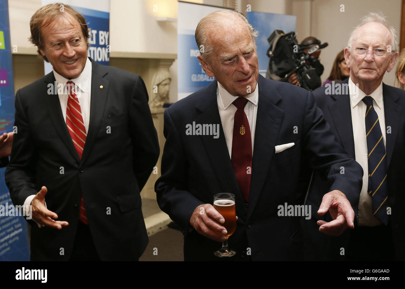 Il duca assiste la ridenominazione di cerimonia per nave Foto Stock