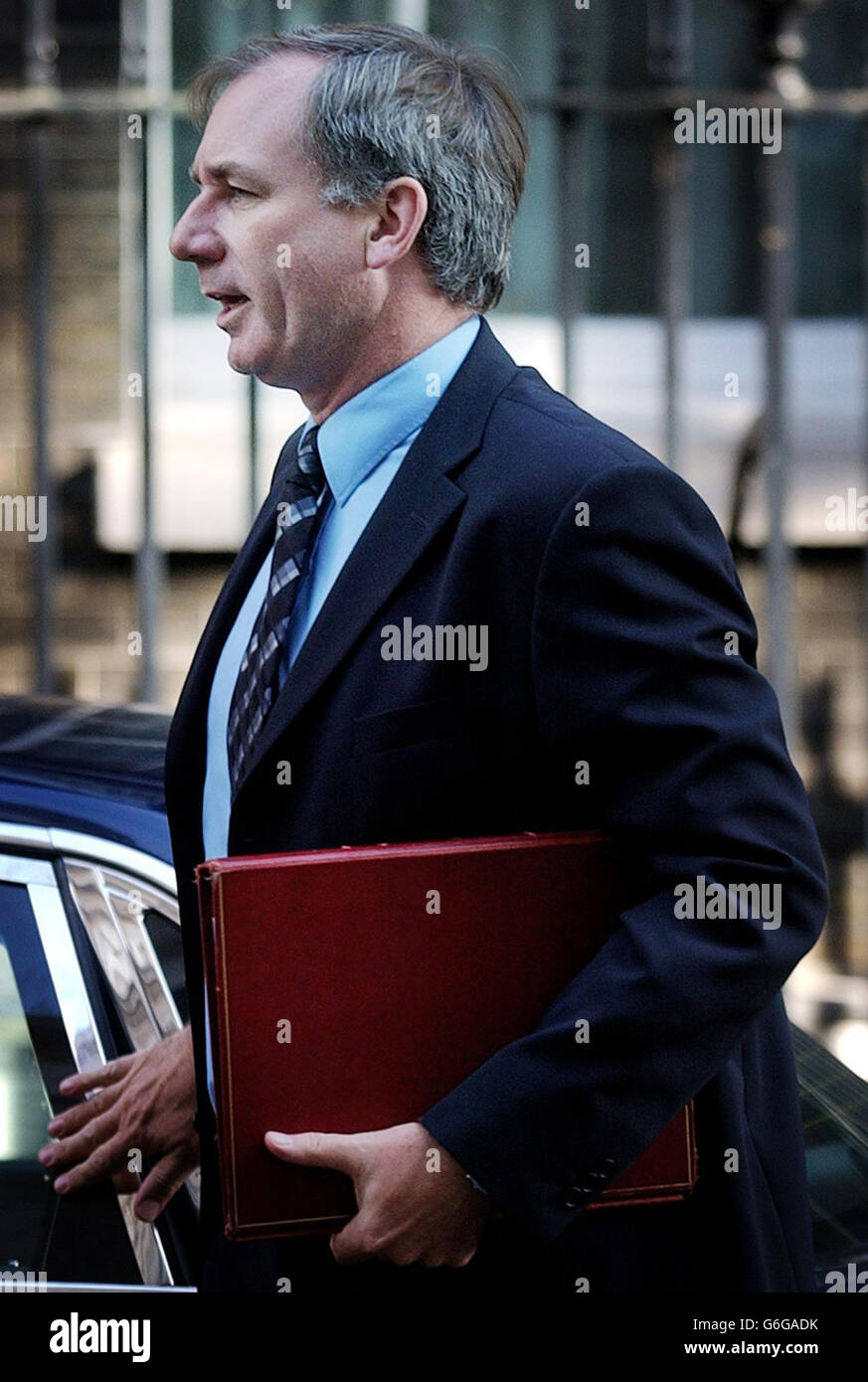 Geoff HOON arriva a 10 Downing St Foto Stock