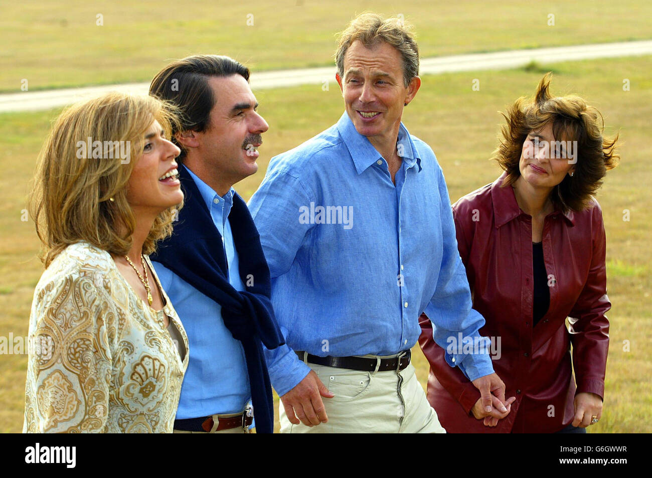 Blair e Aznar Foto Stock