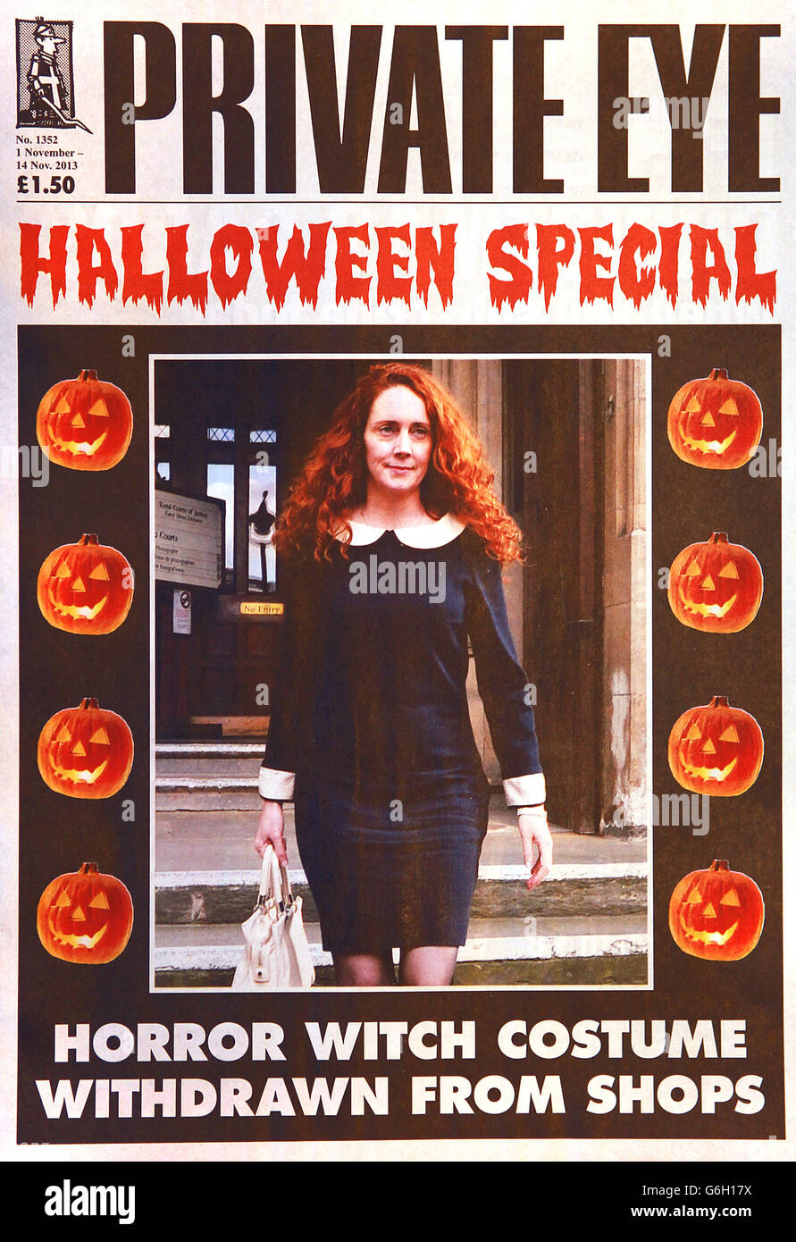 La copertina della prima edizione di novembre di Private Eye con Rebekah Brooks in copertina. Foto Stock