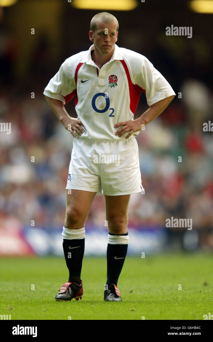 Dave Walder Wales / Inghilterra. Dave Walder della squadra di rugby inglese. Foto Stock