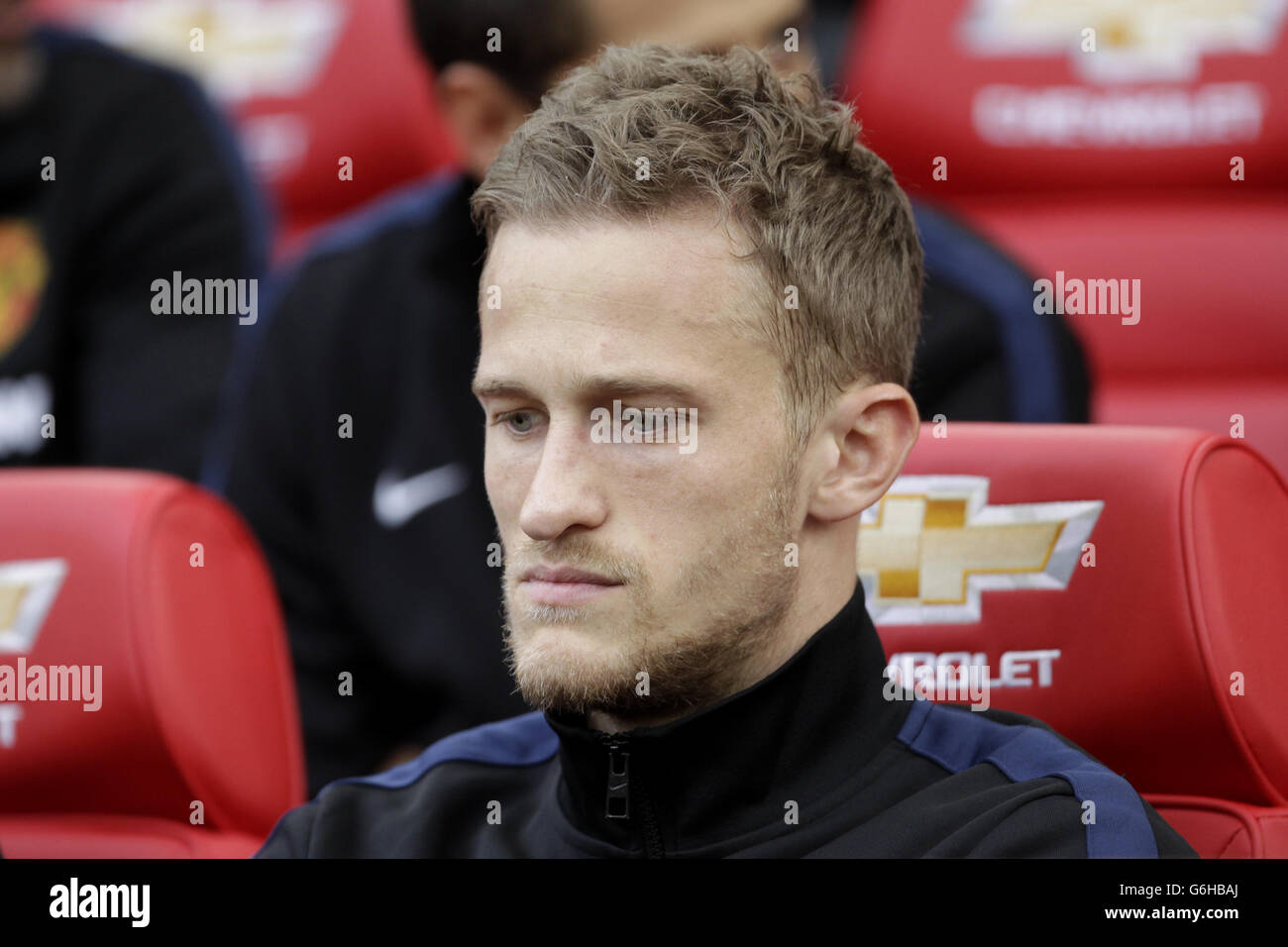 Calcio - Barclays Premier League - Manchester United v Stoke City - Old Trafford. Anders Lindegaard, portiere del Manchester United Foto Stock