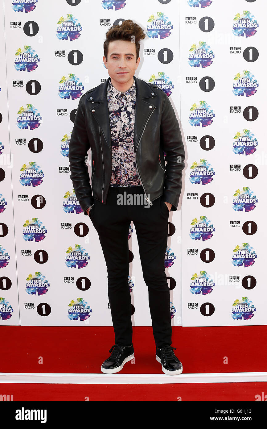 Nick Grimshaw arriva al BBC radio 1 Teen Awards alla Wembley Arena di Londra. Foto Stock