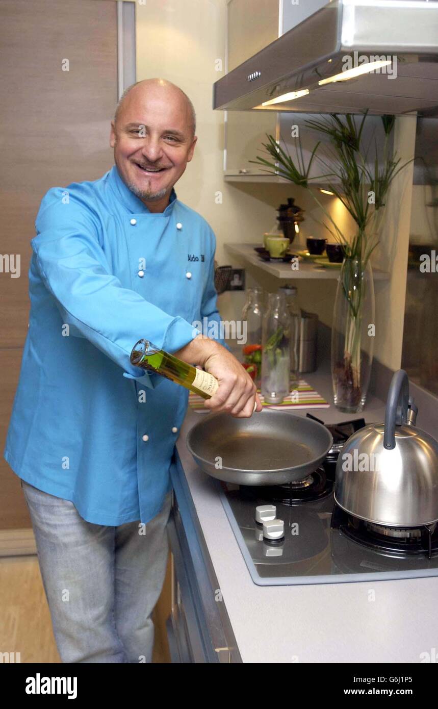 Aldo Zilli ha lanciato il primo Autunno Ideal Home Show al London's Earls Court. Foto Stock