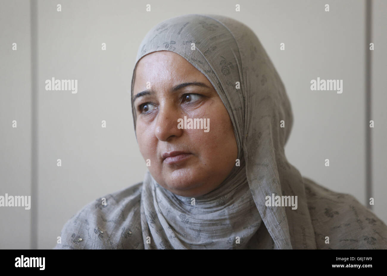 Samira Sabri Mohammed, rifugiata siriana, presso il Caritas Community Center di Saida, in Libano, poiché la necessità di istruzione per i rifugiati è elevata, con solo il 30% dei bambini siriani che hanno accesso al servizio nel settore dell’istruzione pubblica. Foto Stock