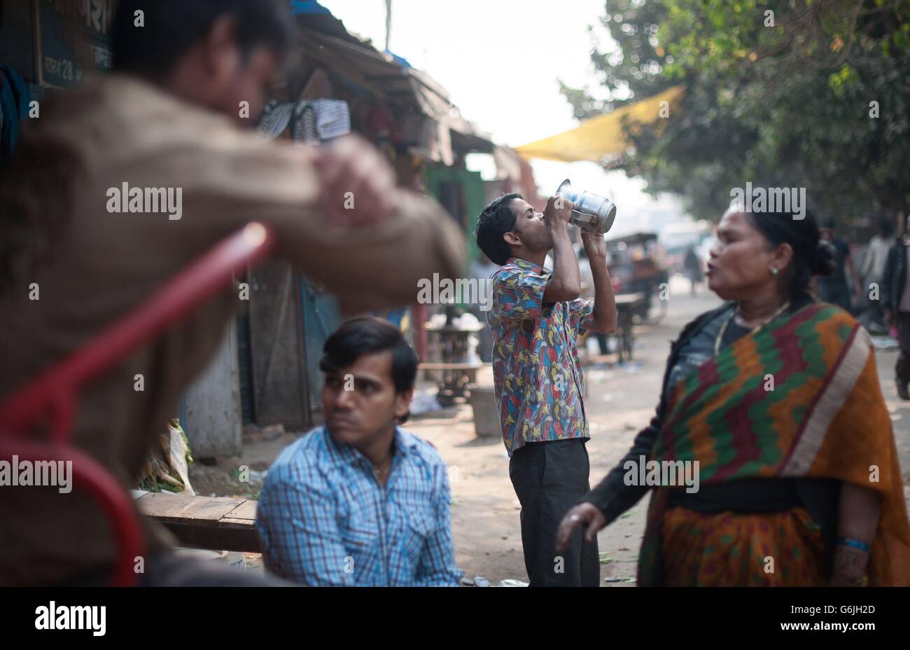 Delhi, Chandni Chowk market Foto Stock