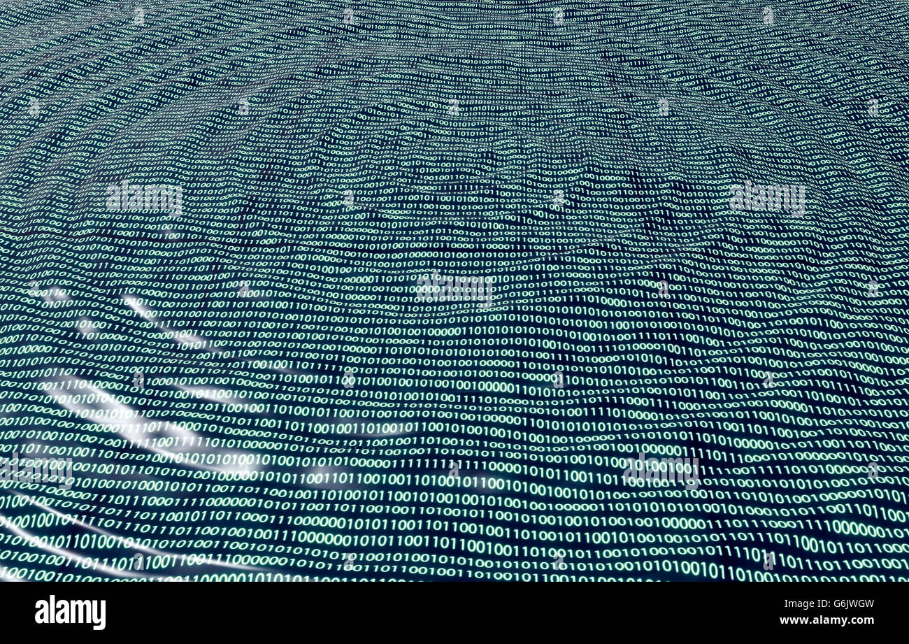 Concetto di pool di dati di un oceano di informazioni, 3d illustrazione Foto Stock