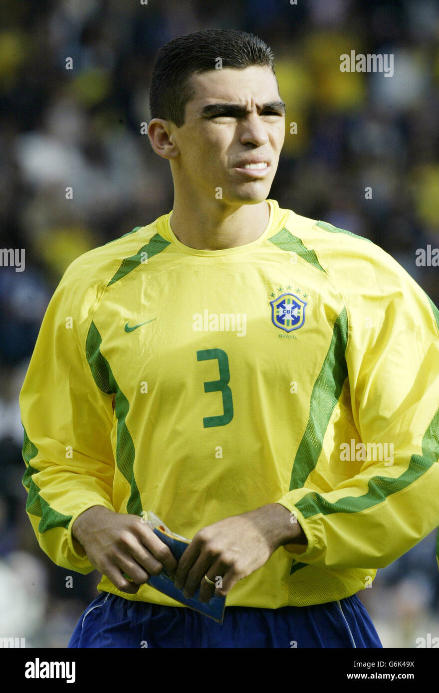 Lucio del Brasile durante la vittoria del Brasile 1-0 sulla Giamaica, in un amichevole internazionale al Walkers Stadium, a Leicester. Foto Stock