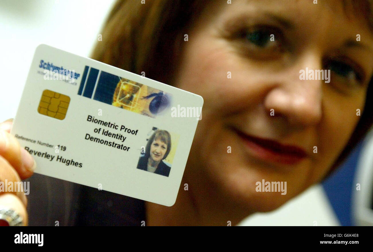 Beverley Hughes ID card Foto Stock