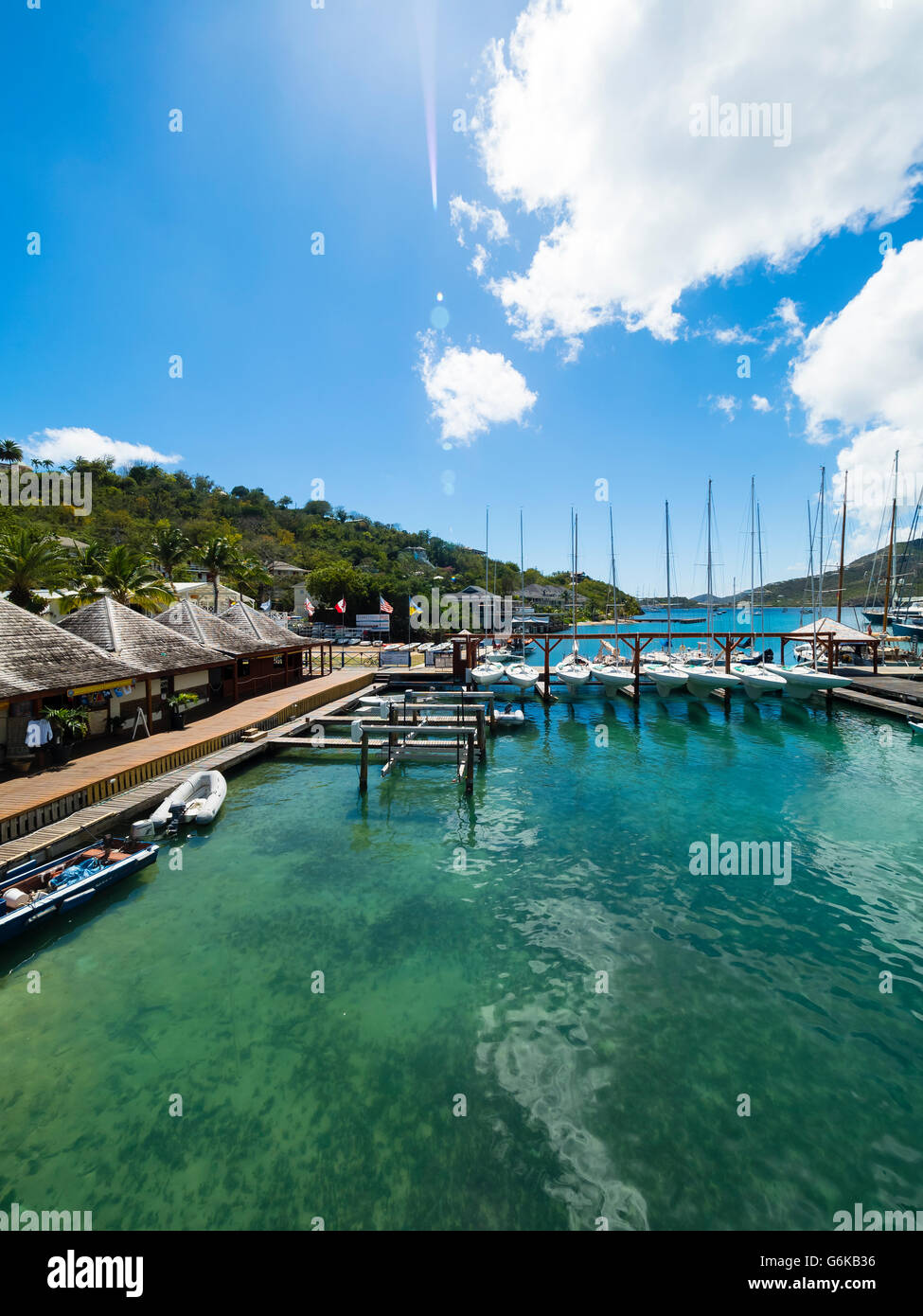 Antigua e Barbuda, Antigua, inglese, porto di Nelson's Dockyard Foto Stock