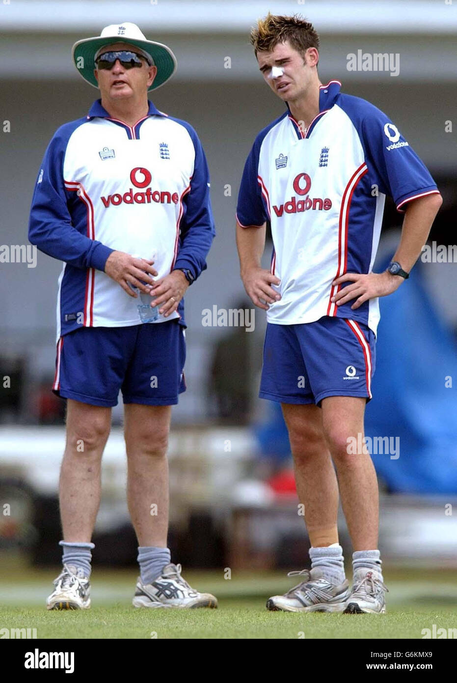 Duncan Fletcher e James Anderson Foto Stock