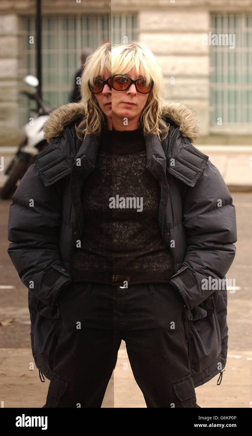 L'artista Monica Bonvicini con la sua creazione, un cubo di vetro minimalista che si leverà di fronte alla galleria Tate Britain a Londra contenente un loo utilizzabile. I visitatori dovranno sfidare il proprio imbarazzo per utilizzare la cabina, in quanto possono vedere i passanti, camminando intorno ad essa. Bonvicini ha realizzato il suo lavoro in vetro a specchio monodirezionali, il che significa che chi è dentro può vedere fuori, anche se è impossibile vederlo dentro. L'opera - intitolata Don't Miss A sec - è una scultura pubblica che è destinata ad essere utilizzata. Foto Stock