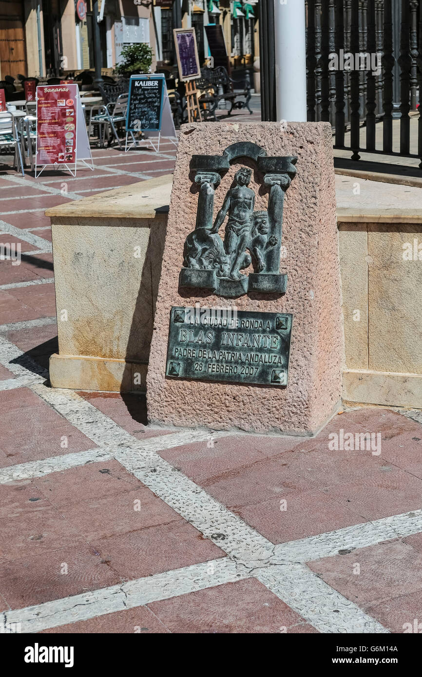 Architettura e i monumenti nel centro di Ronda, Andalusia, Spagna Foto Stock