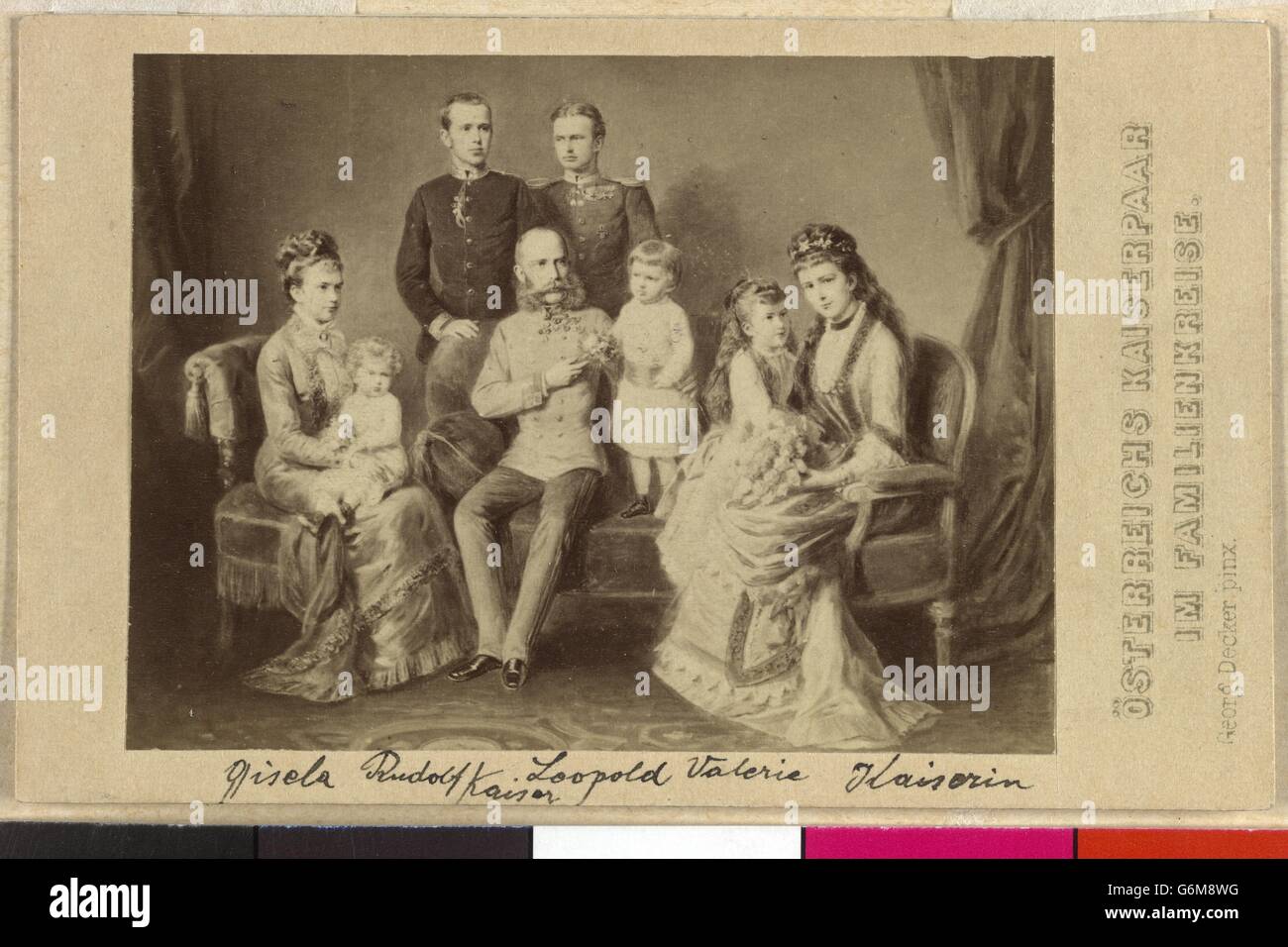 Franz Joseph I., Kaiser von Österreich mit Familie Foto Stock