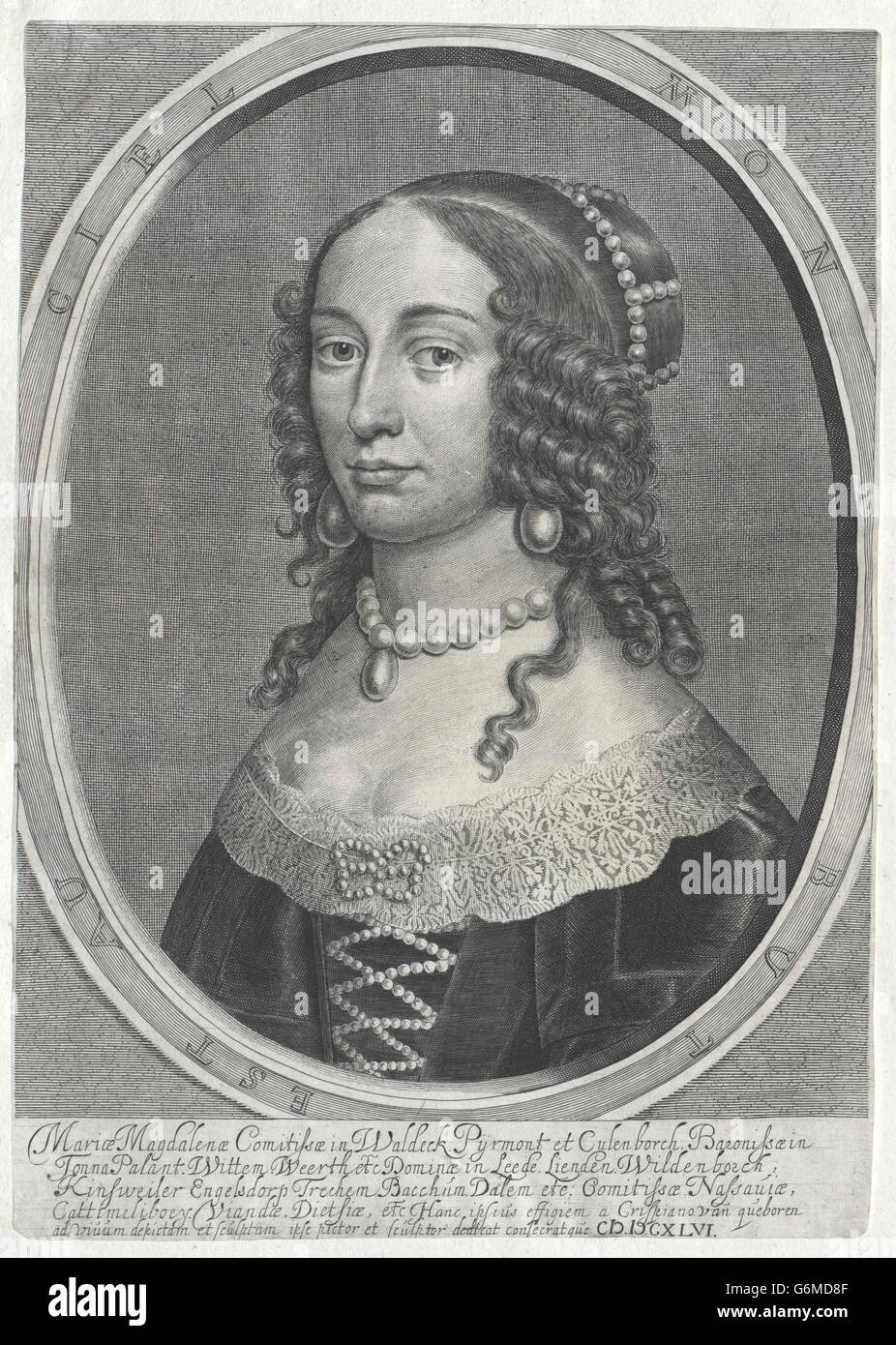 Maria Magdalena, Gräfin von Nassau-Siegen Foto Stock