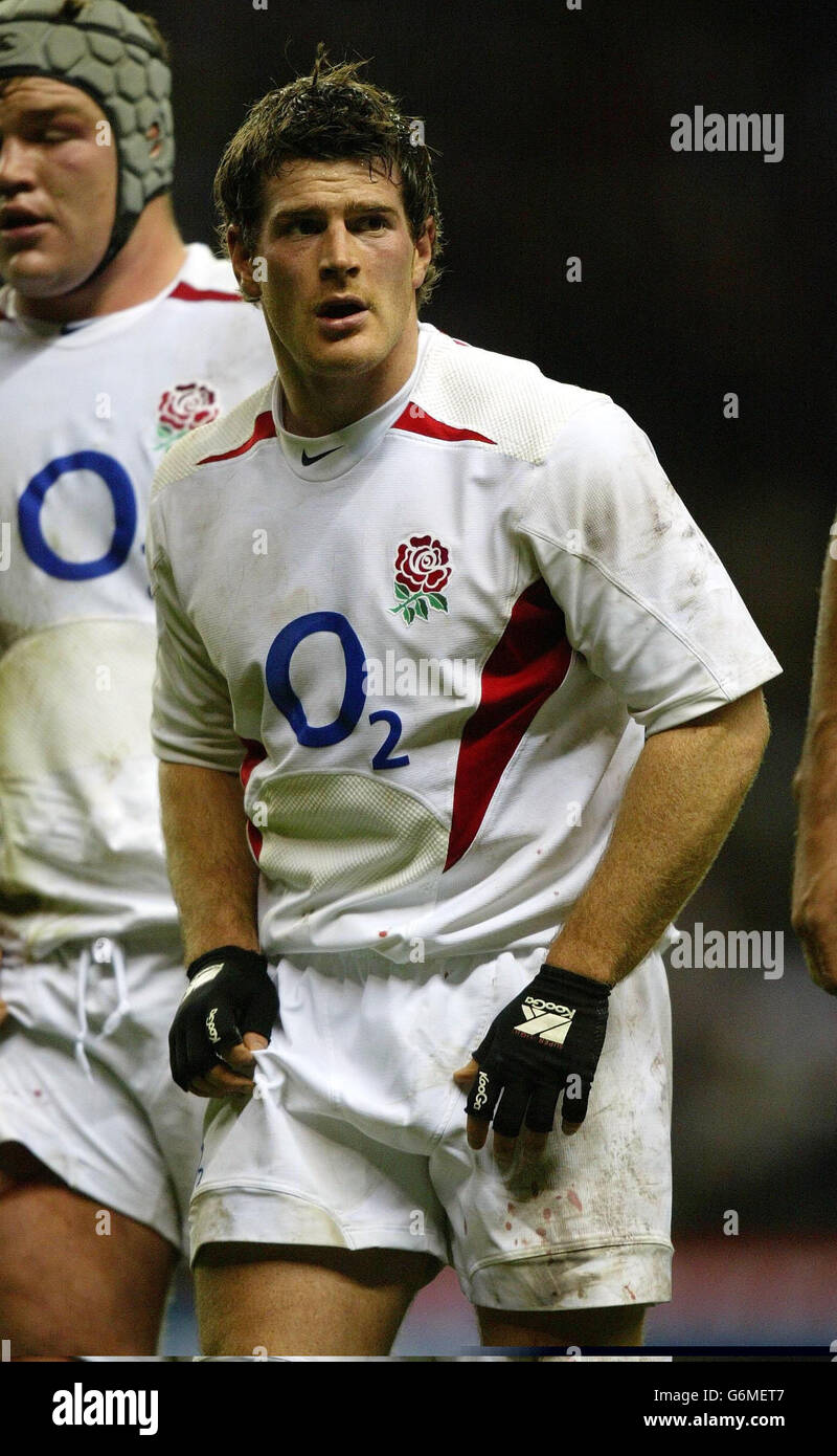 Andy Titterrell in azione per l'Inghilterra contro il Barbarinas della Nuova Zelanda durante la sfida dei campioni del mondo di Zurigo a Twickenham, Londra. Foto Stock