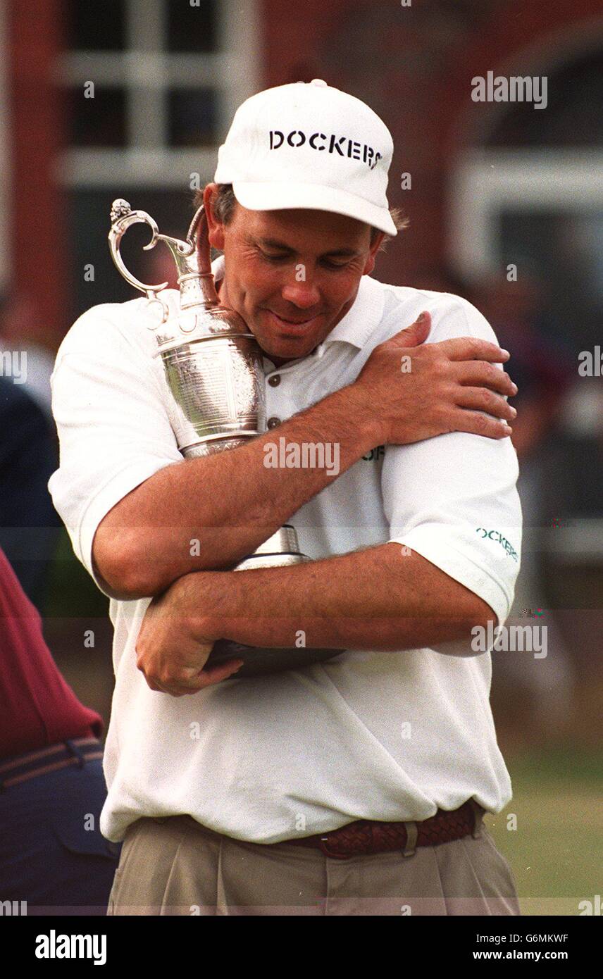 Tom Lehman - USA celebra la vittoria del British Golf Open Foto Stock