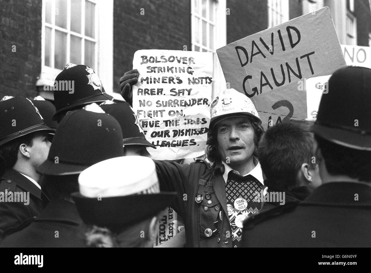 Occupazione - Sciopero dei minatori - NUM incontro - Londra Foto Stock