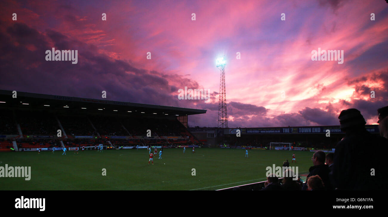 Calcio - Sky lega Bet One - Città di Swindon v Coventry City - County Ground Foto Stock