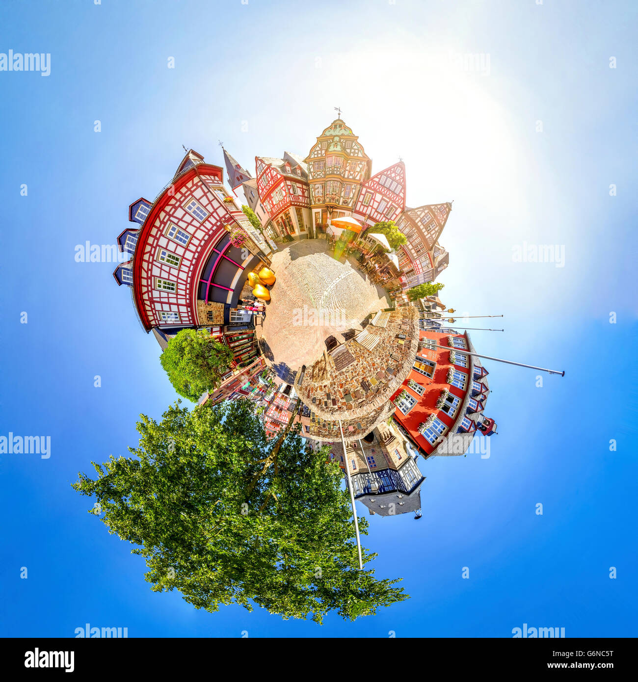 Germania, Idstein, panorama sferica Foto Stock