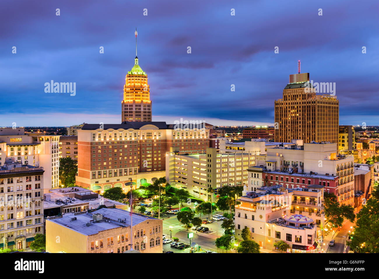 San Antonio, Texas, Stati Uniti d'America downtown skyline della citta'. Foto Stock