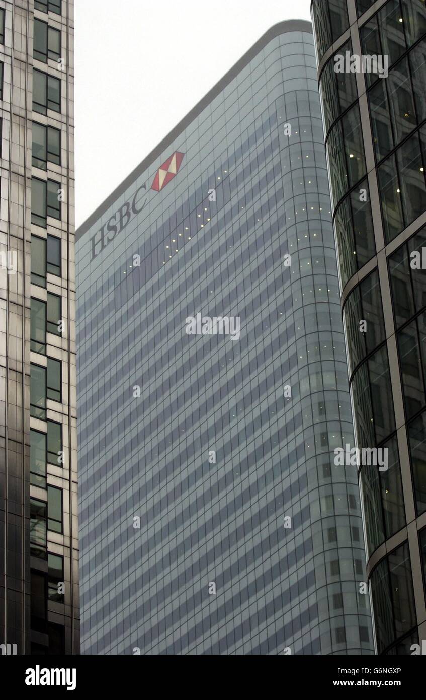 Edificio HSBC Canary Wharf. L'edificio HSBC a Canary Wharf, Londra. Foto Stock
