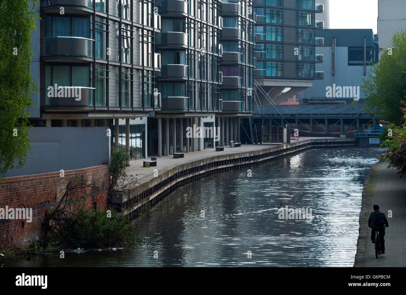 Canal e waterside appartamenti nel centro citta' di Nottingham Nottinghamshire England Regno Unito Foto Stock