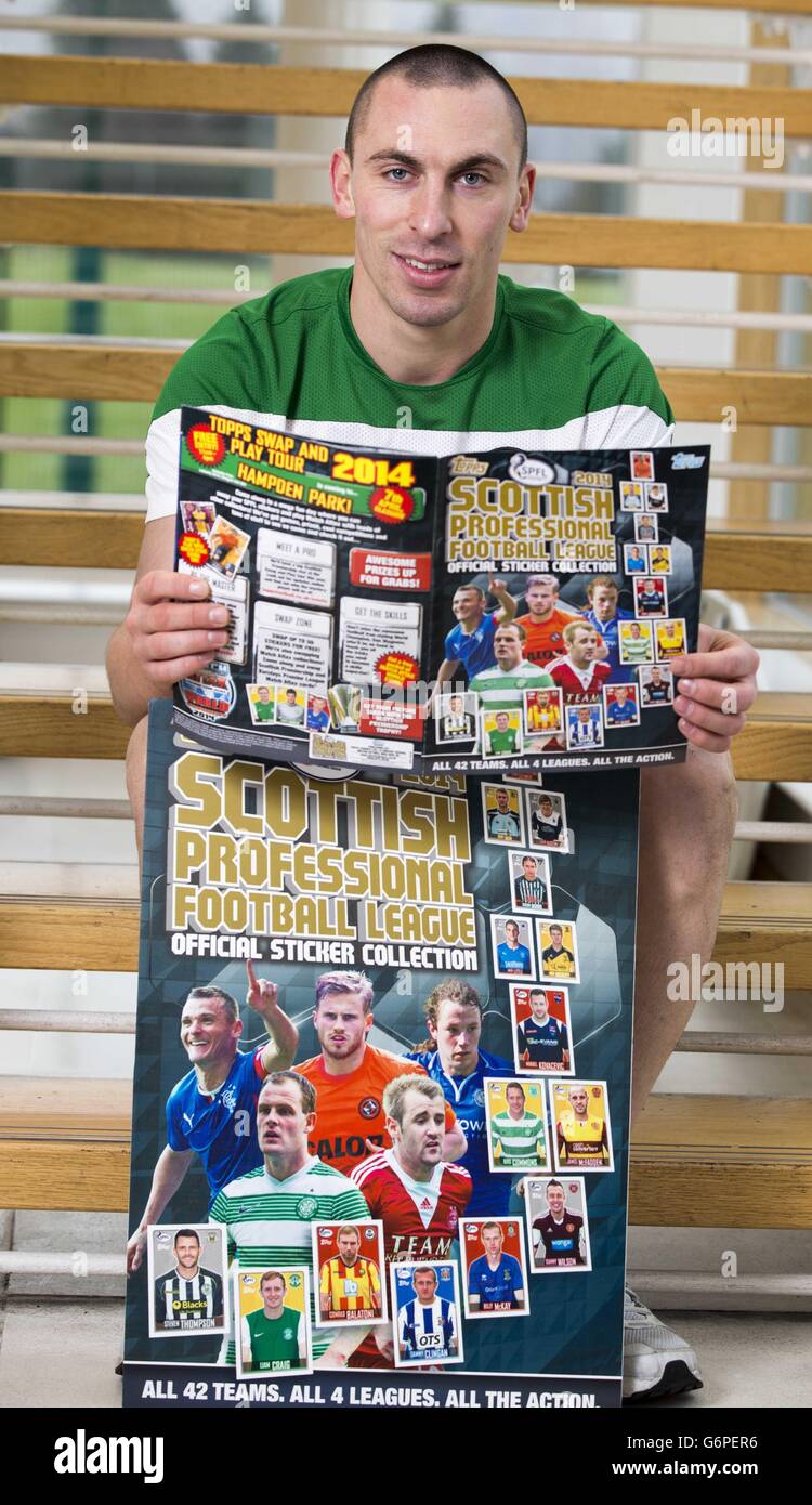 Calcio - Scott Brown promuove la prima mai SPFL sticker album Foto Stock