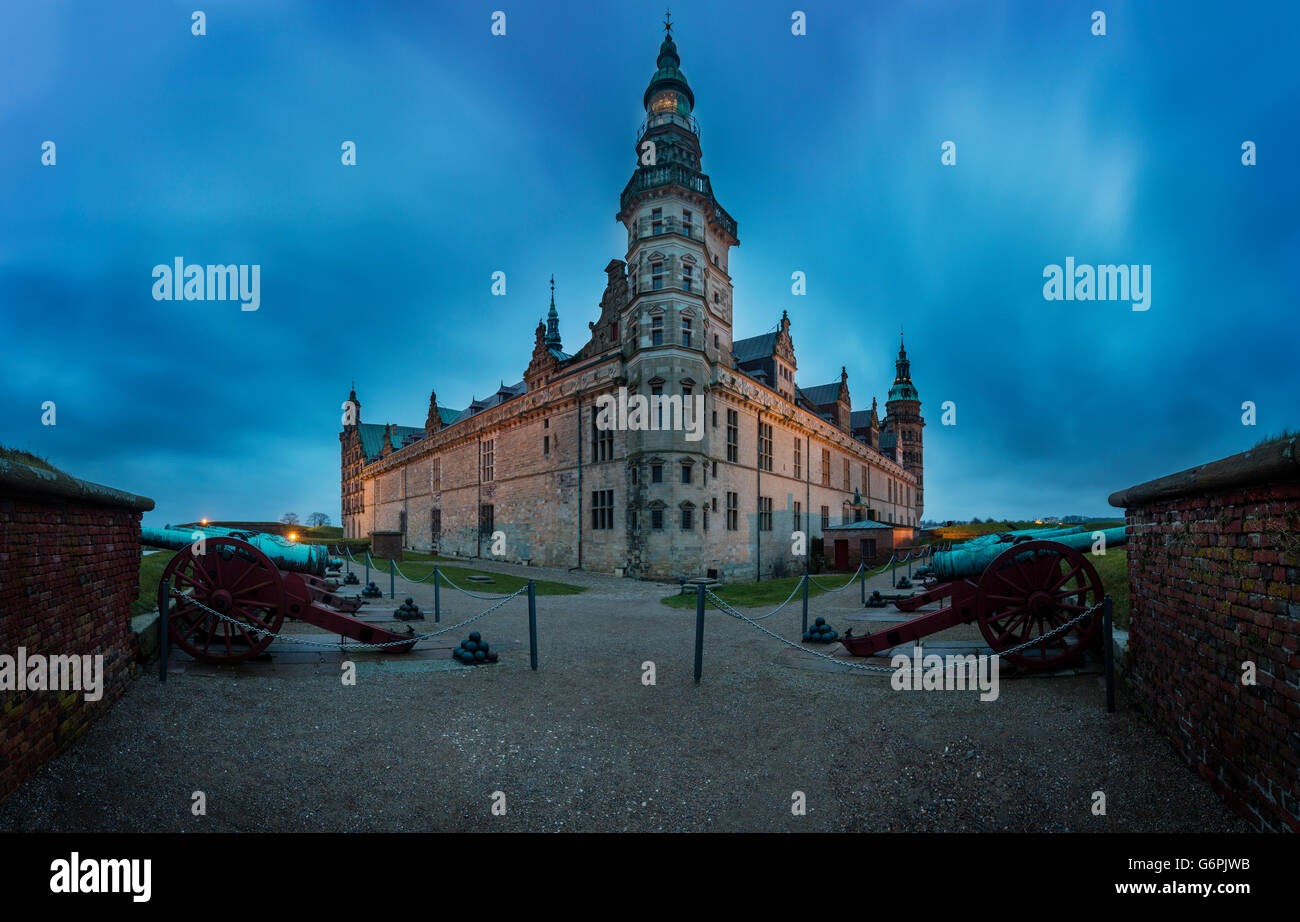 Il Castello di Kronborg. Kronborg mi trova in Helsingor, Danimarca Foto Stock