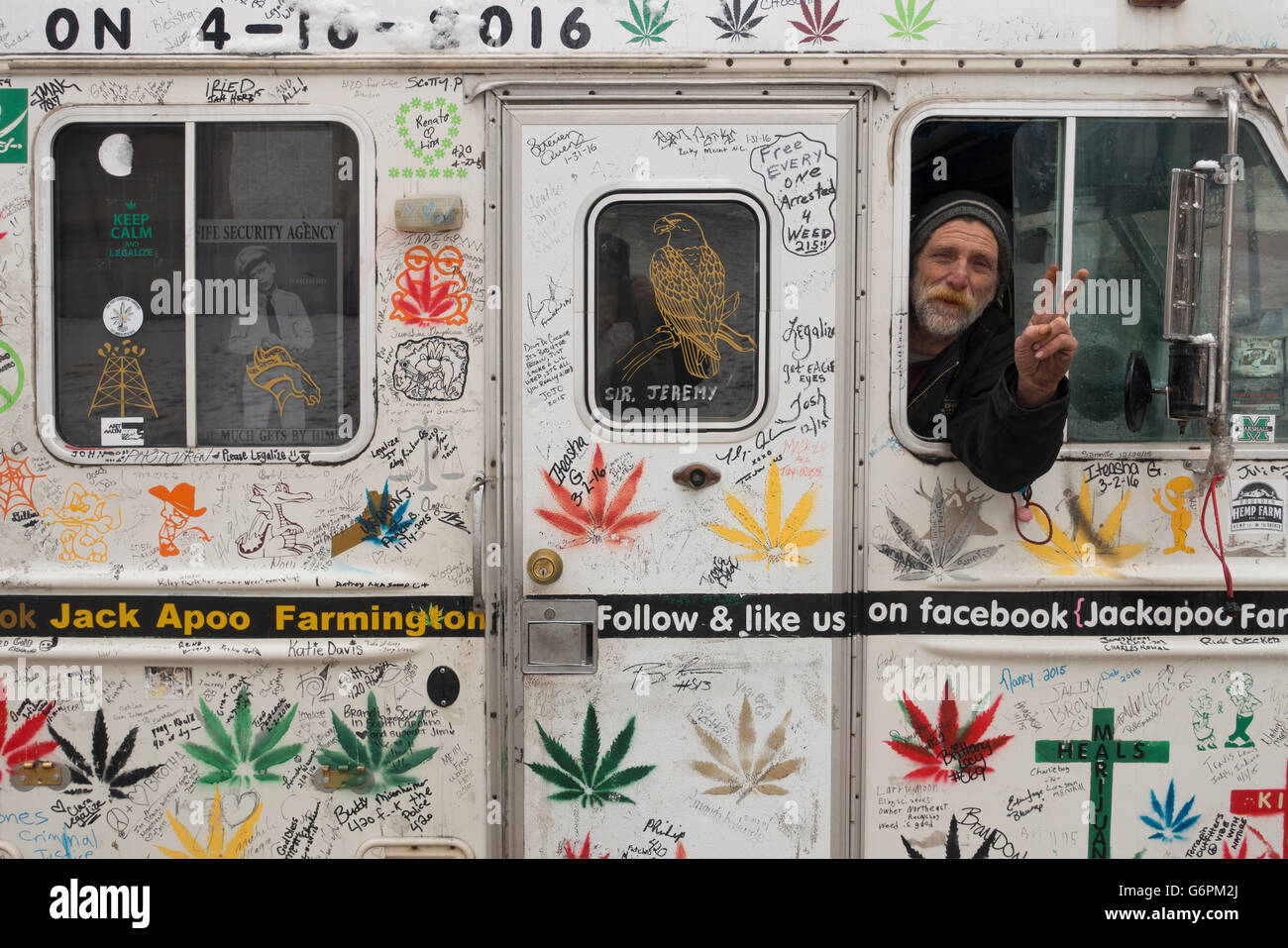 Attivista Cannabus Trenton NJ Foto Stock