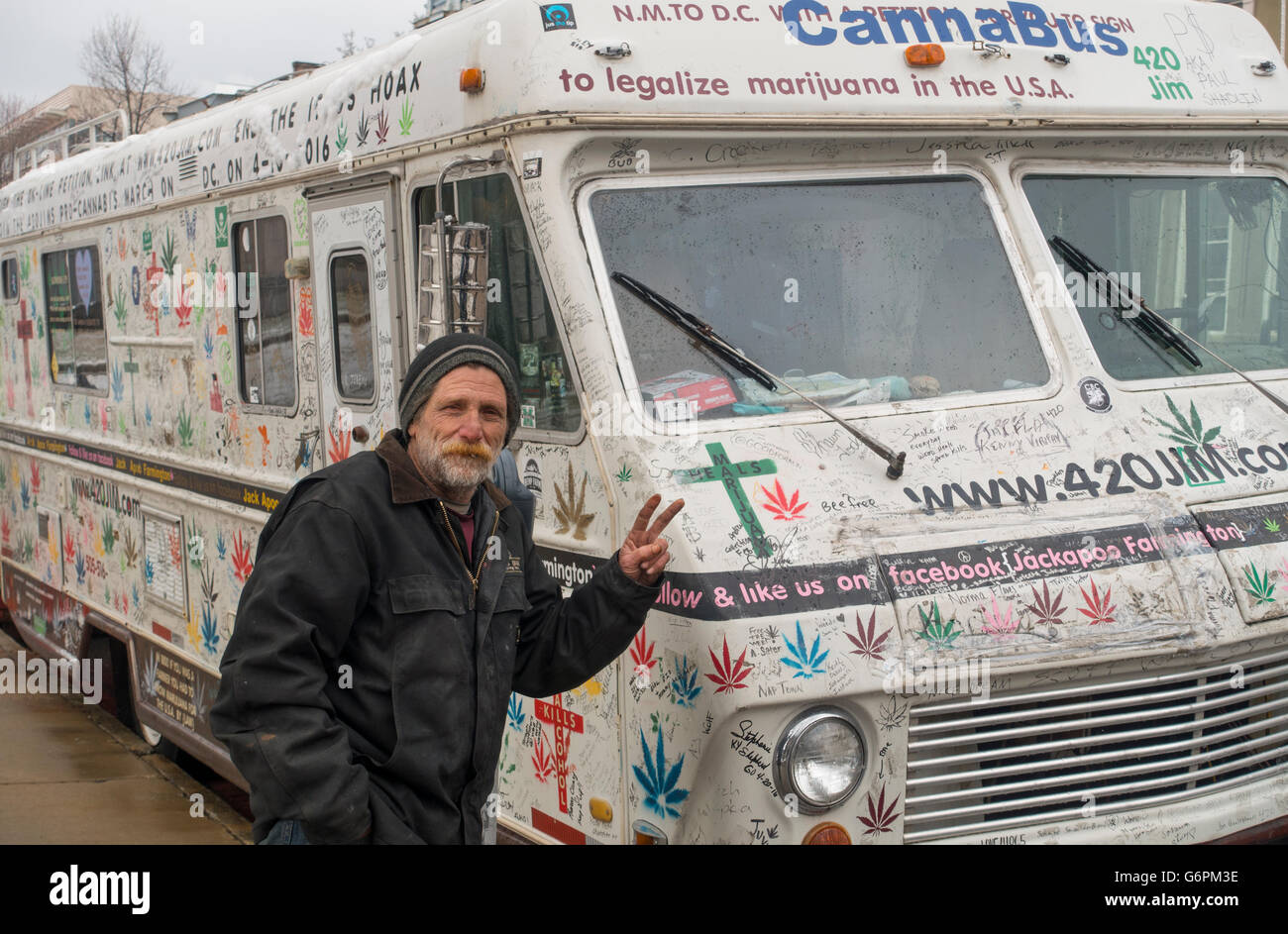 Attivista Cannabus Trenton NJ Foto Stock