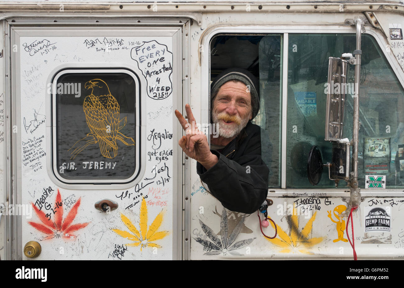 Attivista Cannabus Trenton NJ Foto Stock