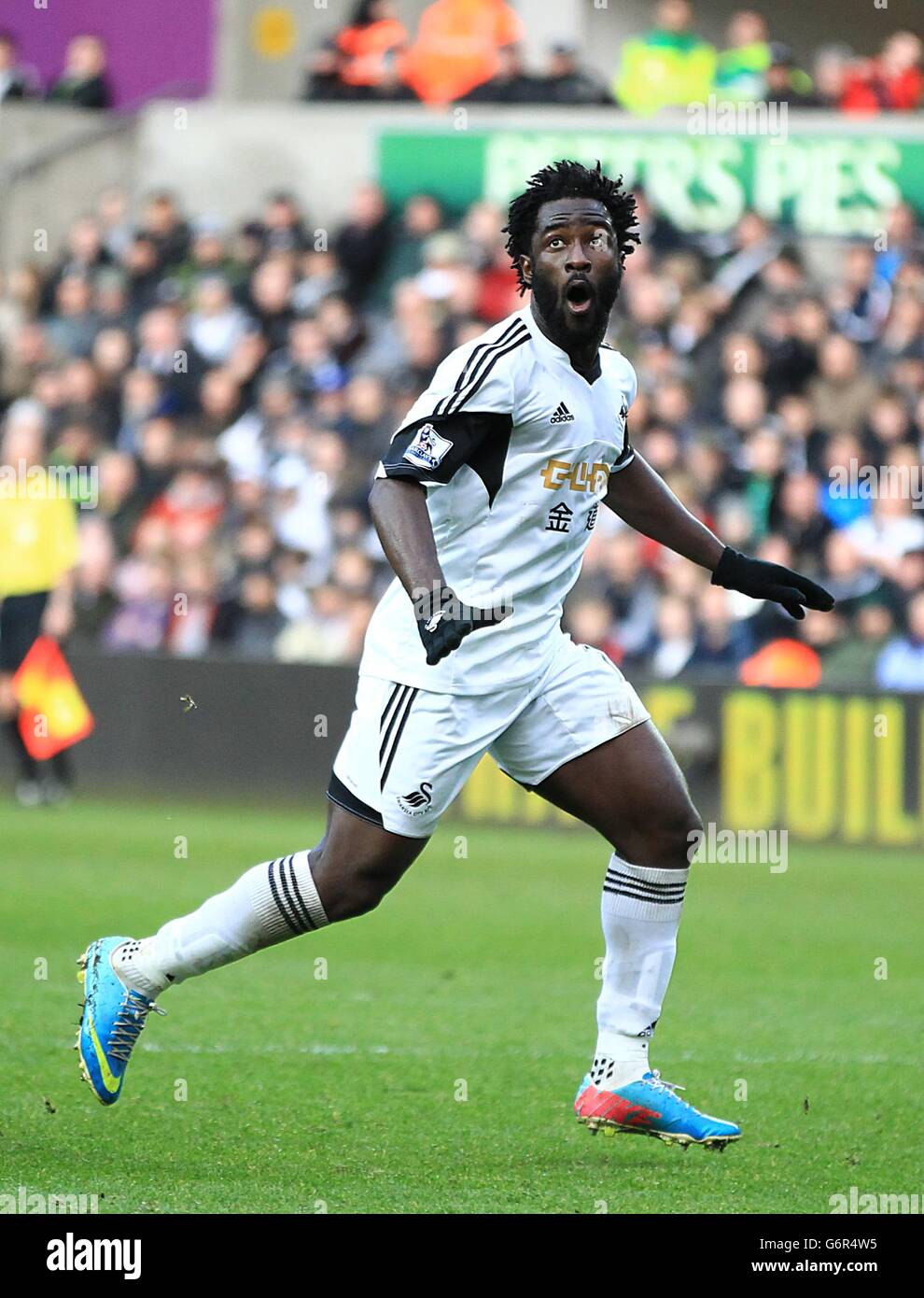 Calcio - Barclays Premier League - Swansea City v Tottenham Hotspur - Liberty Stadium. Wilfried Bony, Swansea City Foto Stock