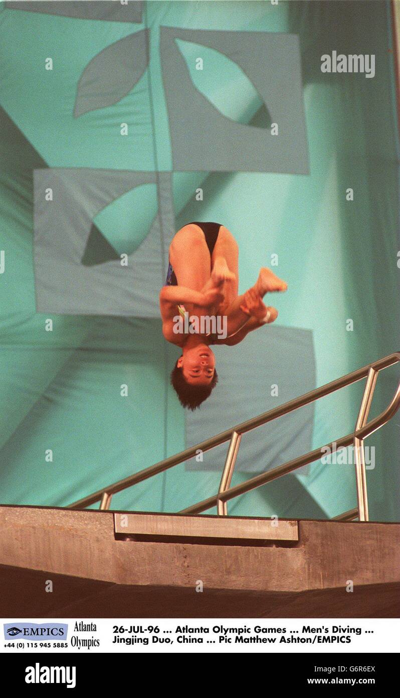 26-LUG-96, Atlanta Olympic Games, Men's Diving, Jingjing Duo, Cina Foto Stock
