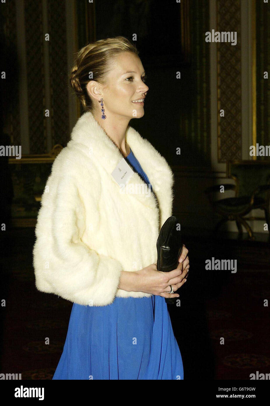 Modello Kate Moss a Buckingham Palace Foto Stock