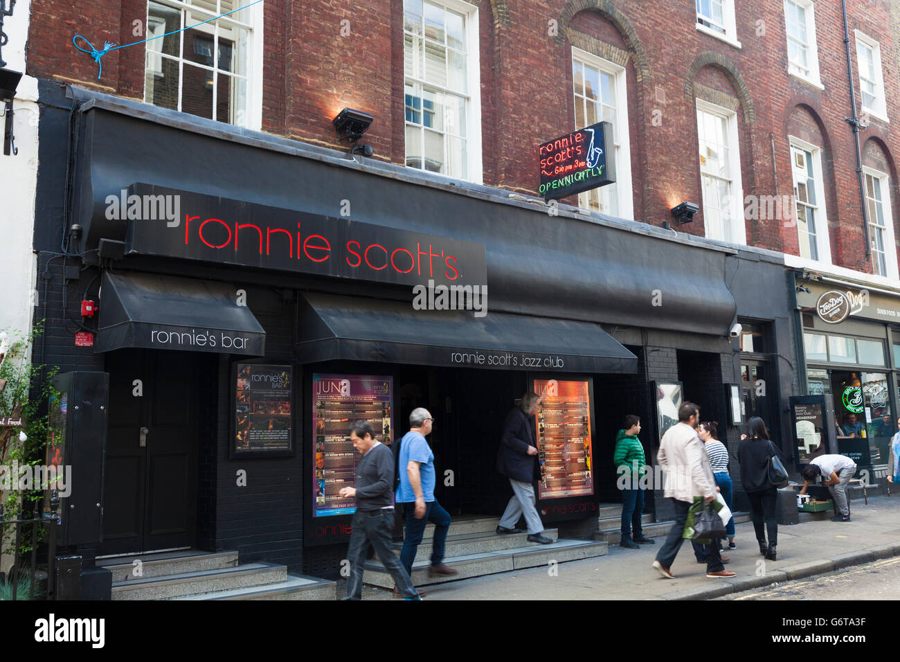 Ronnie Scott's Jazz Club, Frith Street, Londra, Regno Unito Foto Stock