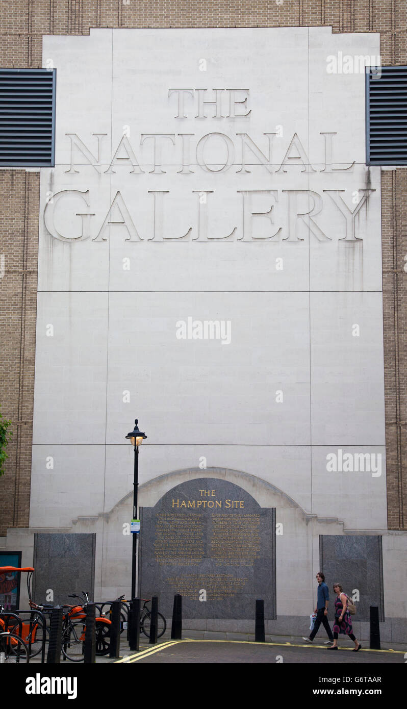 La Galleria Nazionale, il sito di Hampton nella parte posteriore dell'ala Sainsbury, London, Regno Unito Foto Stock