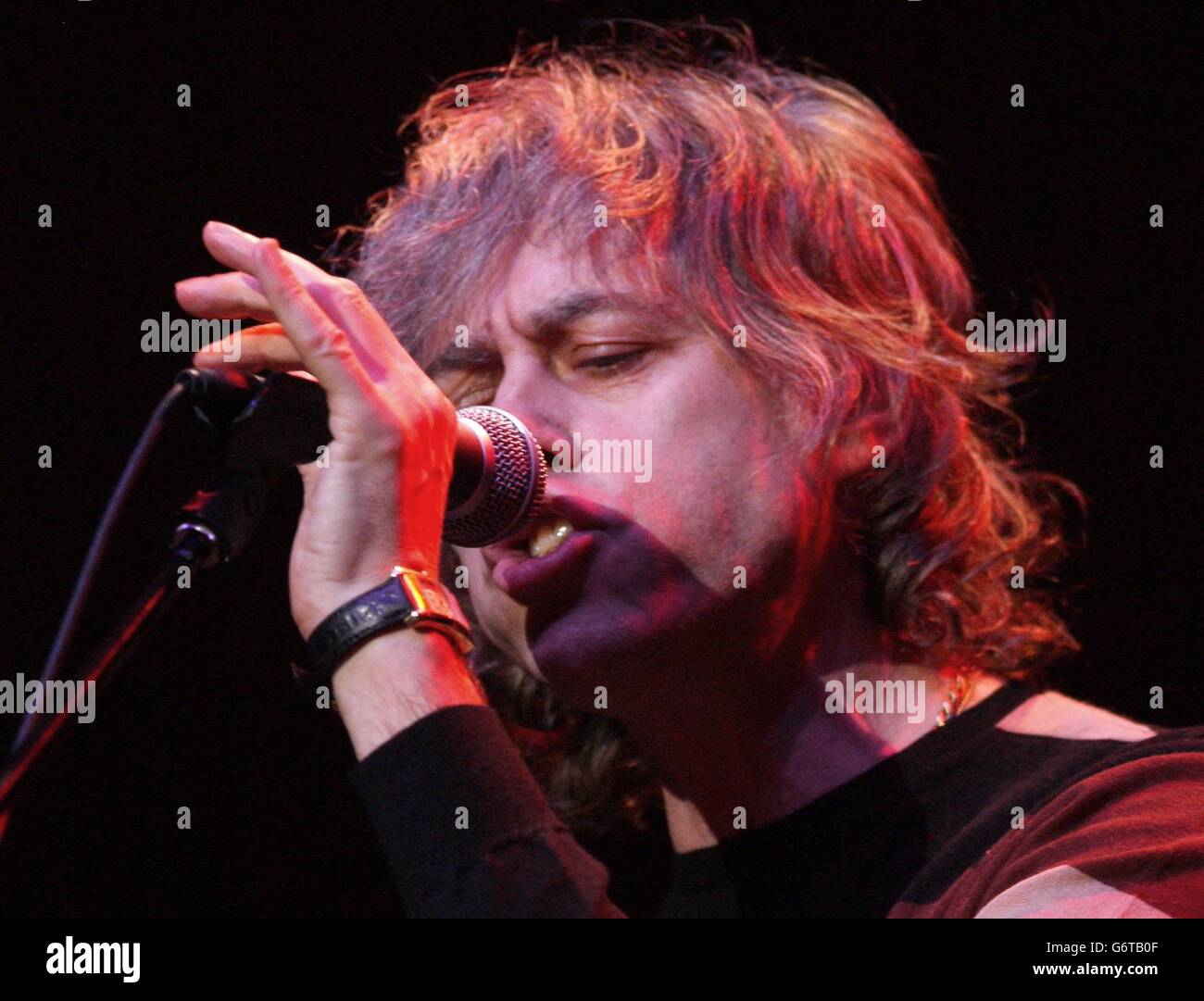 Bob Geldof si esibisce dal vivo alla One Generation 4 un altro concerto di beneficenza in aiuto delle Taverne del Signore, presso la Royal Albert Hall nel centro di Londra. Foto Stock
