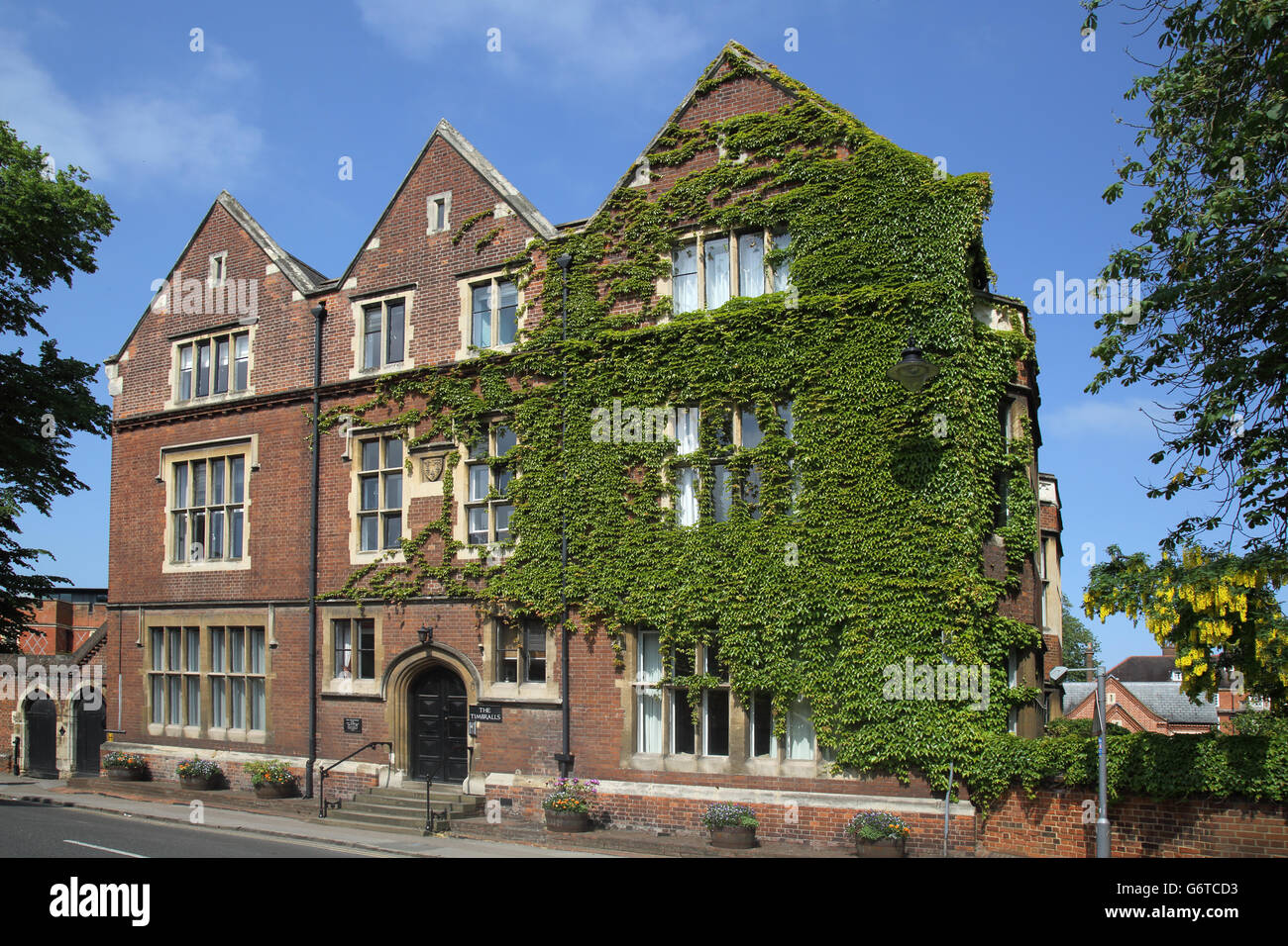 Il coperto di edera timbralls a Eton scuole e college Foto Stock