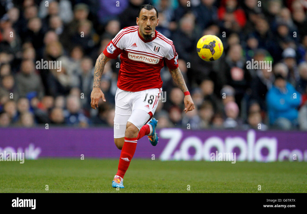 Calcio - Barclays Premier League - West Bromwich Albion / Fulham - The Hawthorns. Fulham's Kostas Mitroglou durante la partita della Barclays Premier League presso gli Hawthorns, West Bromwich. Foto Stock