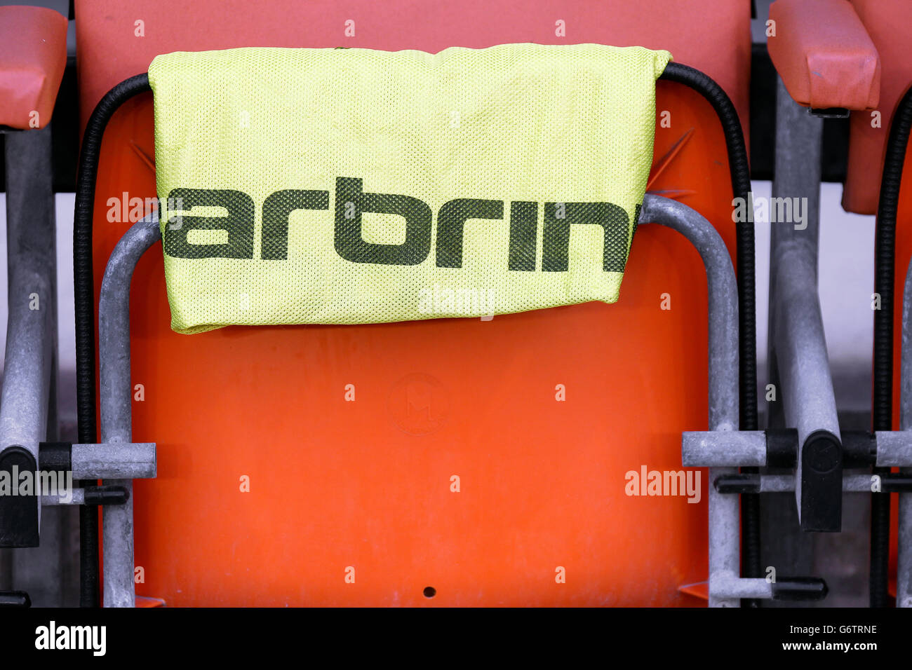 Calcio - Campionato Sky Bet - Blackpool v Birmingham City - Bloomfield Road. Una camicia è lasciata su un posto a Bloomfield Road Foto Stock