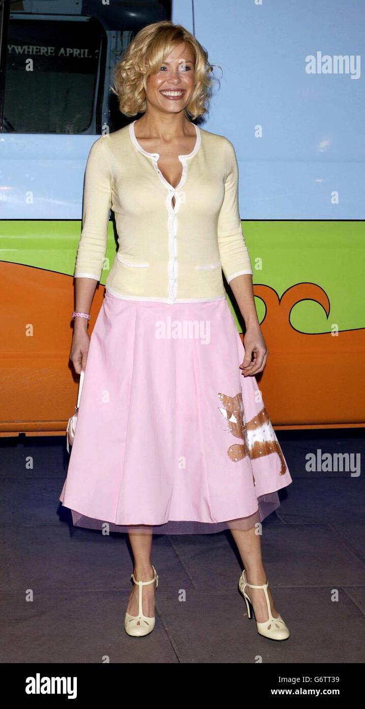 SHOWBIZ Melinda Messenger Scooby Doo Premiere Foto Stock