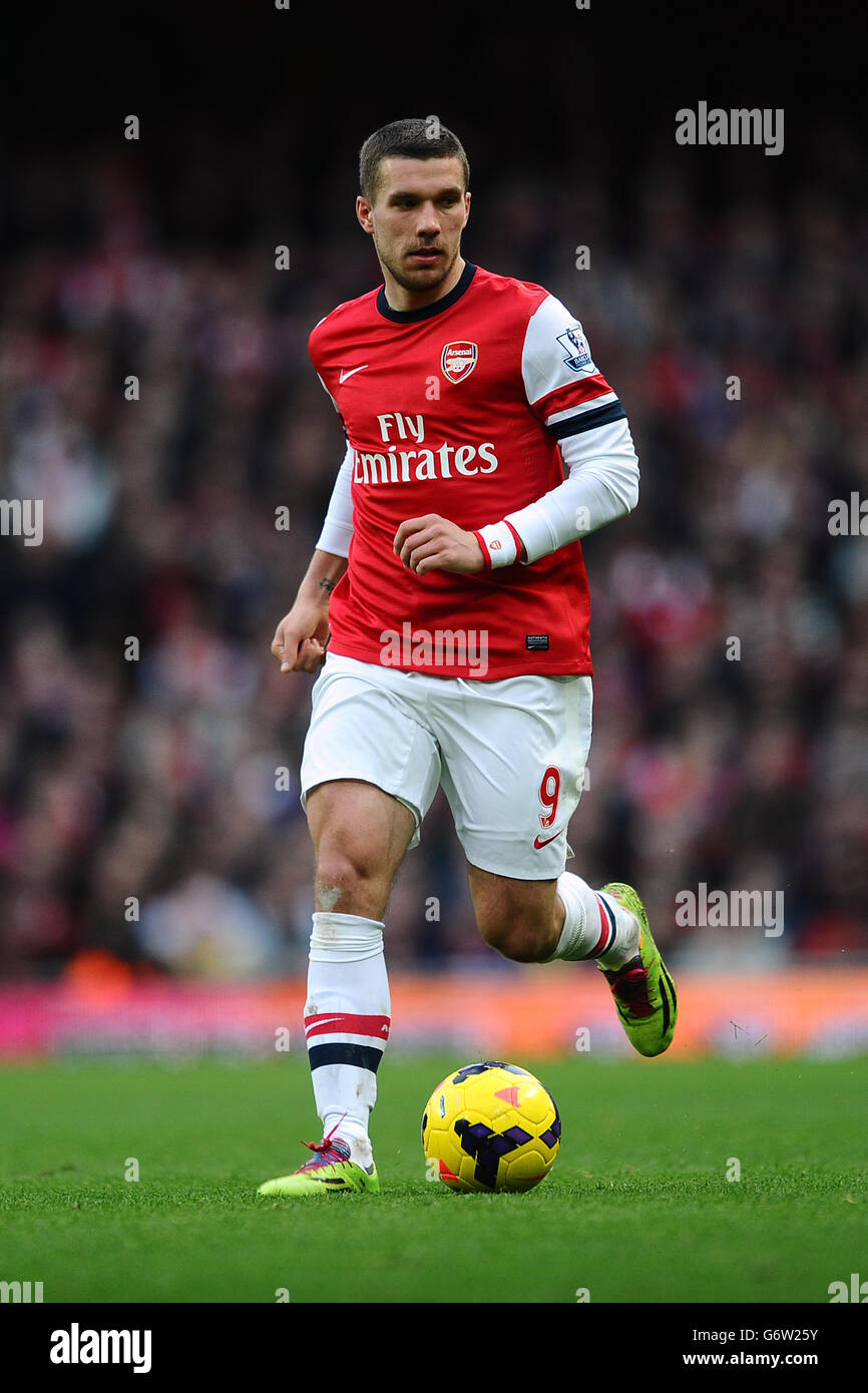 Calcio - Barclays Premier League - Arsenal v Sunderland - Emirates Stadium. Lukas Podolski, Arsenale. Foto Stock