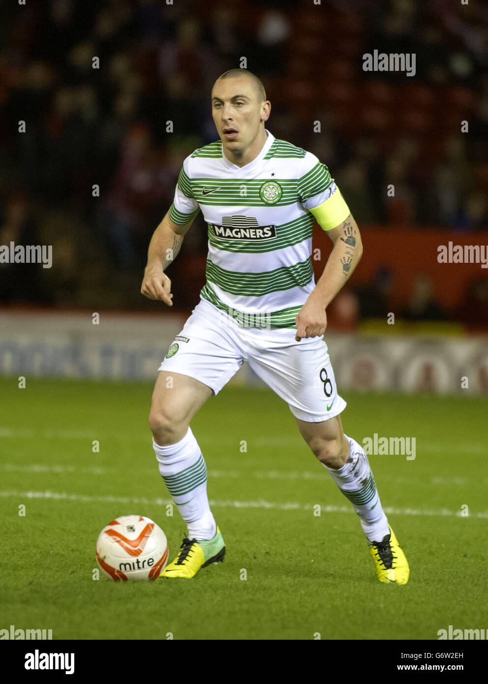 Scott Brown in azione durante la partita della Scottish Premier League al Pittodrie Stadium di Aberdeen. PREMERE ASSOCIAZIONE foto. Data immagine: Martedì 25 febbraio 2014. Vedi PA storia CALCIO Aberdeen. Il credito fotografico dovrebbe essere: Kenny Smith/PA Wire. Foto Stock
