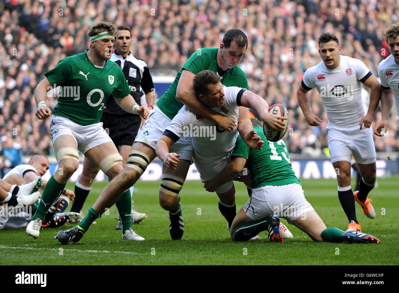 Il Rugby - RBS 6 Nazioni - Inghilterra v Irlanda - Twickenham Foto Stock