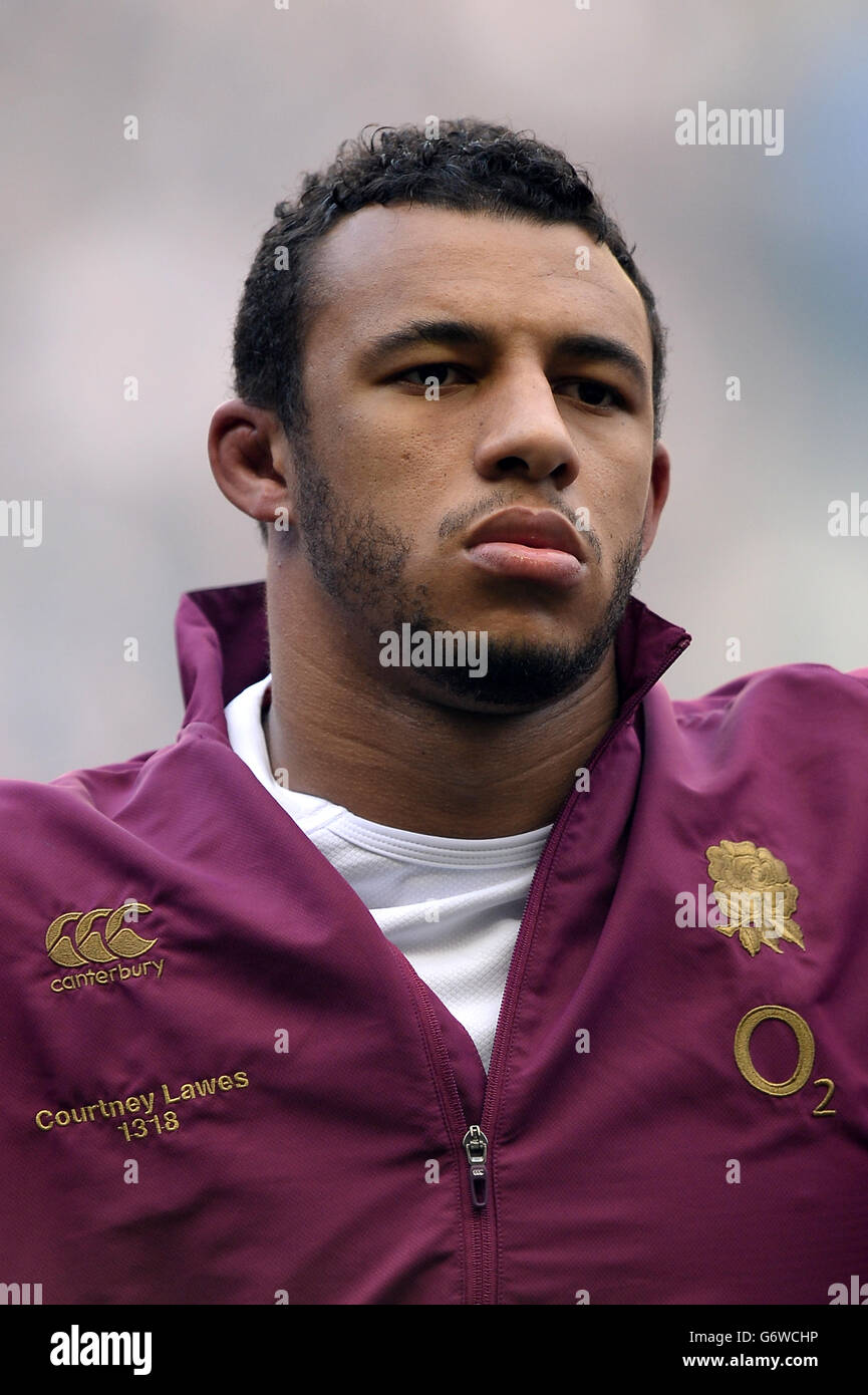 Rugby Union - RBS 6 Nazioni - Inghilterra / Irlanda - Twickenham. Courtney Lawes, Inghilterra Foto Stock