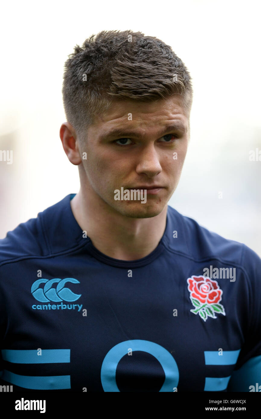 Rugby Union - RBS 6 Nazioni - Inghilterra / Irlanda - Twickenham. Owen Farrell, Inghilterra Foto Stock