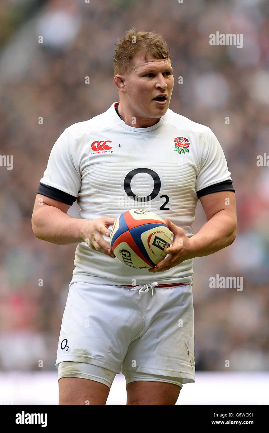 Rugby Union - RBS 6 Nazioni - Inghilterra / Irlanda - Twickenham. Dylan Hartley, Inghilterra Foto Stock