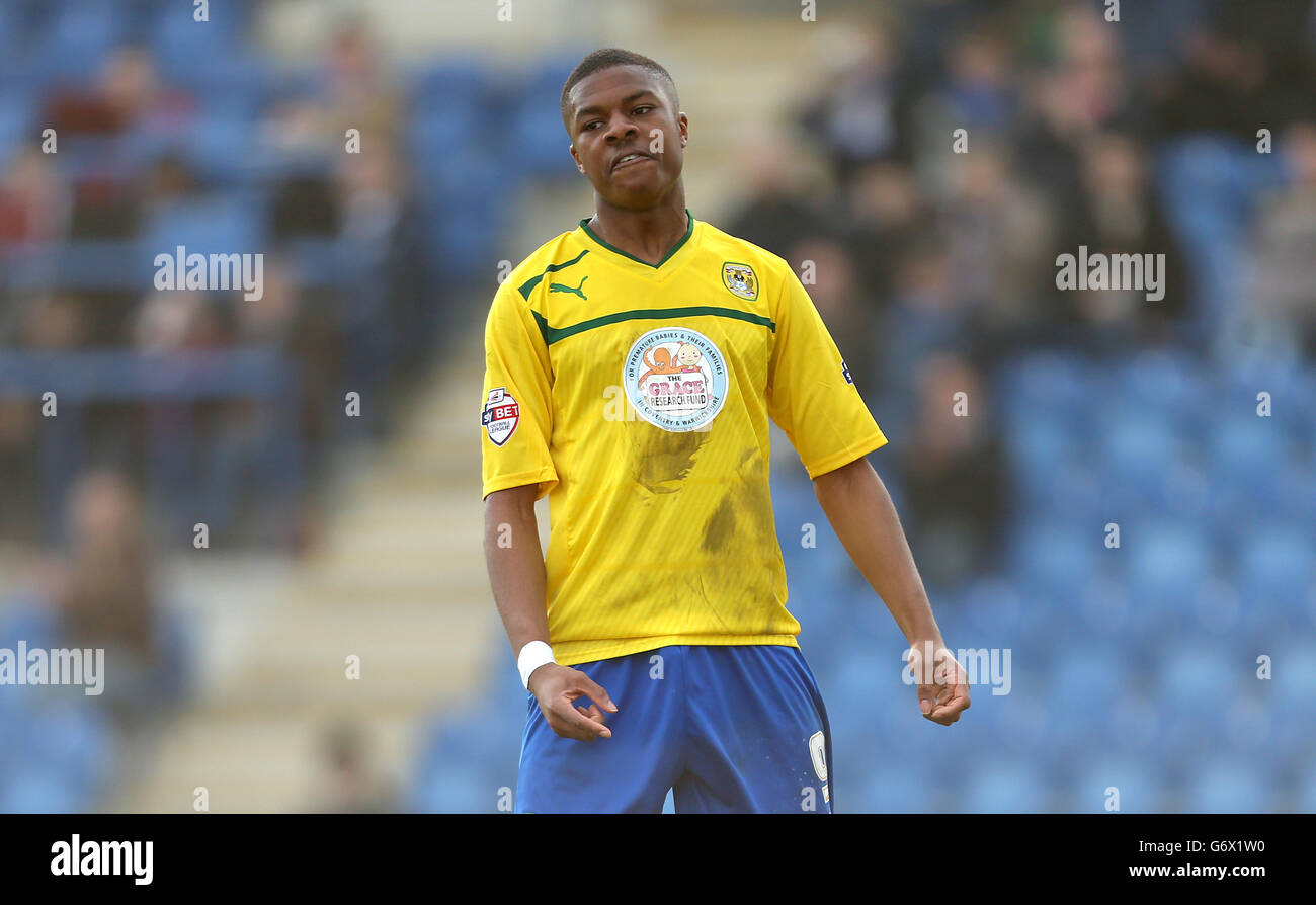 Calcio - Sky Bet League One - Colchester United v Coventry City - Weston Homes Community Stadium. Chuba Akpom, città di Coventry Foto Stock