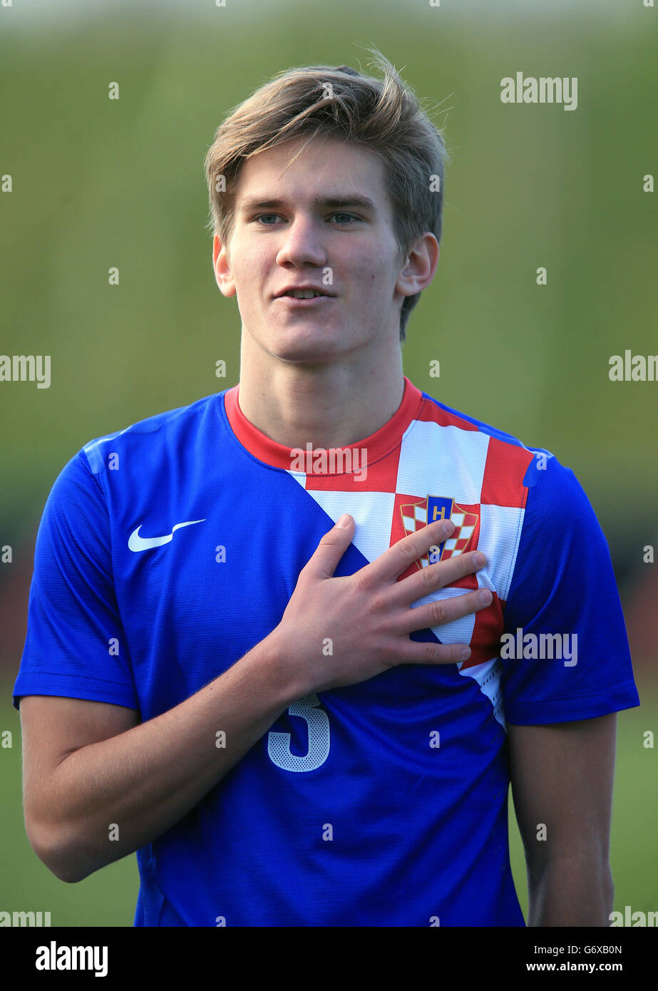Calcio - Under 18 - Inghilterra / Croazia - St George's Park. Petar Mamic, Croazia Foto Stock